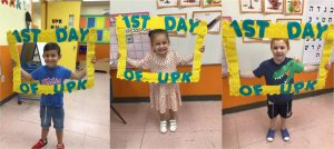 Preschoolers are so happy on the first day of UPK!