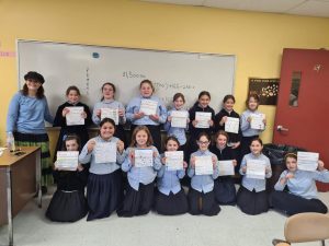 The 6th graders are becoming experts in the "Order of Operations" with their PEMDAS charts.