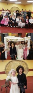 Pre 1A celebrates at the mock wedding of Yitzchok and Rivka!