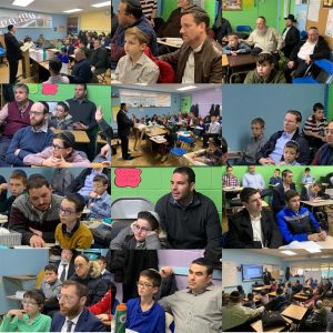 At the Yeshiva Learning Program, our 3rd - 8th grade Talmidim enjoyed the morning with their fathers and grandfathers. They were treated to a delicious breakfast sponsored by the PTA, joined a siyum and heard Divrei Torah from Rabbi Yaakov Lehrfield. They all joined Shiur and learned with chevrusa.