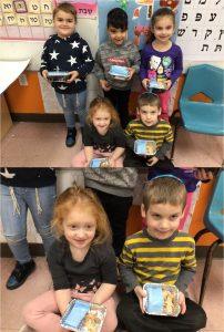 The Kindergarten classes baked baby Moshe cookies for Parshas Shemos.