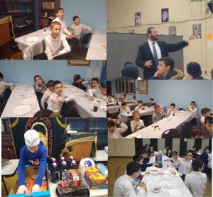 During the 1st - 4th grade Brachos Party the talmidim learned the correct order of brochos and listened to Rabbi Farkas, our 3rd grade Rebbi, say the longest Mayin Shalosh (Al Hamichia, etc.). This exciting day served as our kickoff for the Brochos Bee which will take place immediately after the winter break. 

The special power of brachos is well known. The Gemara tells of the time a plague struck Klal Yisroel and of Dovid Hamelech’s successful solution to stop it. Dovid asked every Jew to recite 100 brachos each day and to be mindful of its meaning. These brachos serve to cultivate a greater awareness of the overwhelming kindness Hashem showers us with, each and every day