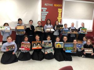 The 5th graders were very creative with their beautiful dioramas depicting a scene in their historical fiction book reports!