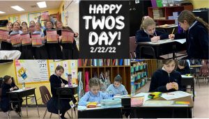 Did you know that "two"day is "Two"sday - 2/22/22? The 4th grade had fun coming up with 22 nouns, verbs, and adjectives in 22 minutes! They also learned what a palindrome is. The last time there was a date with a palindrome was this day in 1922. Can you figure out when the next palindrome will be???