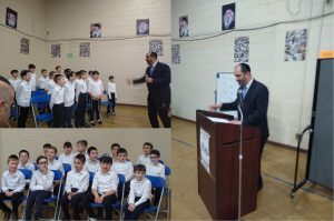 Rabbi Farkas and the 3rd grade's siyum of Sefer Bireishis!