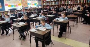 Bais Yaakov Teachers Seminary came to our school this morning to observe Morah Frankel and the 3rd grade.
