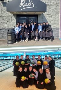 As a reward for their in-depth knowledge of Parsha, the highest scorers from grades 5-8 were rewarded with a bowling trip.