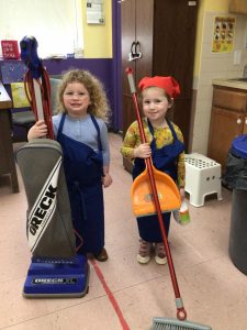 The Nursery Balebustas are getting a head start on Pesach cleaning!
