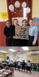 4th grade celebrated a siyum on Parshas Mikaitz. They made decorations, prepared a dance and enjoyed delicious snacks!