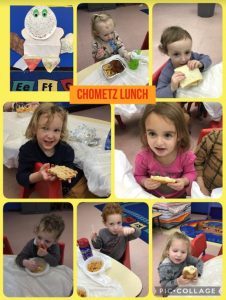 The Pre-Nursery is learning about which foods are Chometz!
