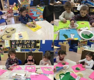Morah Shirley's class is working on their Haggadahs!