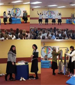 At our Rosh Chodesh Iyar assembly our 8th grade "G.O. Girls" put on a skit about jealousy. We then watched a follow-up video from Bidrachov, the elementary division of the Chofetz Chaim Heritage Foundation, where the girls recognized the pitfalls of jealousy and will hopefully gain the tools to overcome it.